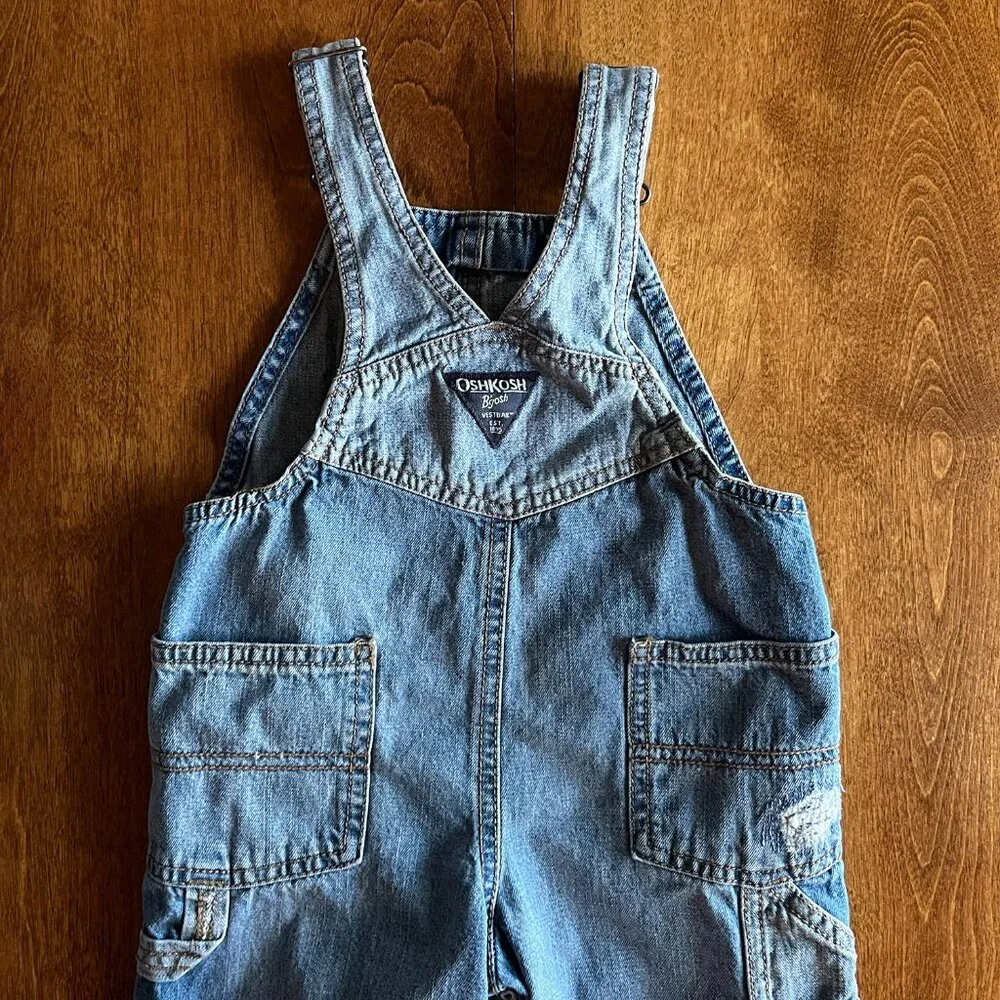 OshKosh patchwork overalls 24m